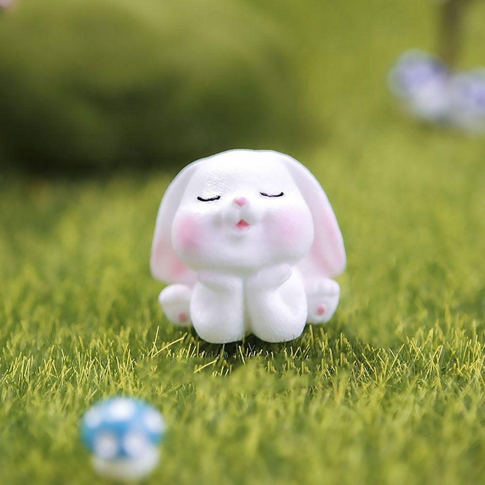Мультяшная Миниатюрная Фигурка Кролика Миниатюрная Миниатюрная Смоляная Зайчиха Подарок Морковь Статуэтка Зайчика 7